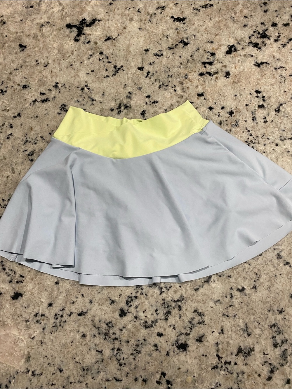 Youth size 10/12 Old Navy Active Girls Light Blue Skort with Yellow Waistband